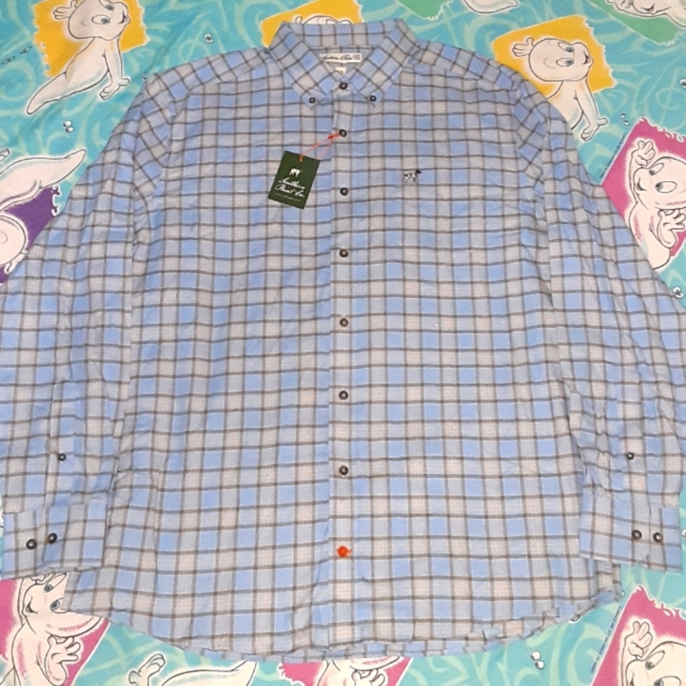 New Southern Point Co Long Sleeve Plaid Button Up Shirt